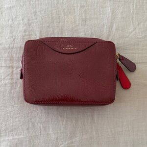 Anya Hindmarch Burgundy + Red  Crossbody Leather Bag